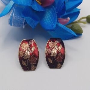 Cloisonne Pierced Earrings By Fish